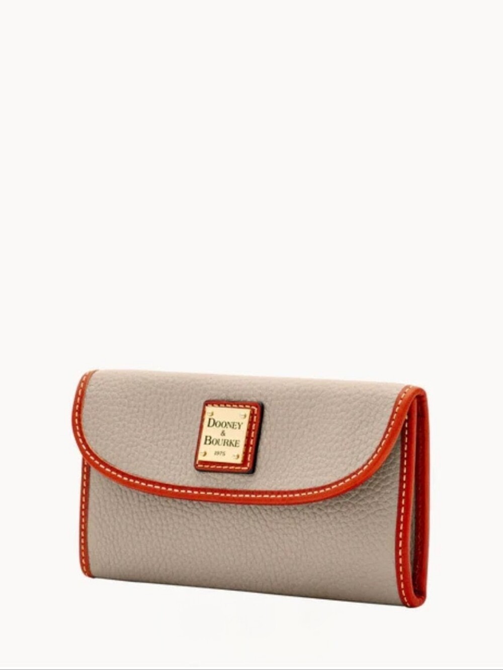 NWT! Dooney & Bourke Pebble Grain Continental Wallet in TAUPE